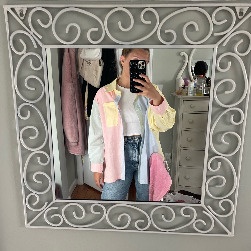 Multiple Colored Seer Sucker Button Up - image 1